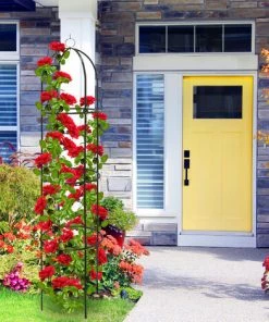 Relaxdays Obléisque Tuteur Plantes Grimpantes Rosiers Arcade Pour Roses Arceau Jardin Arche De Jardin Métal 190cm, Vert -Accessoire de culture Soldes Boutique 10363208 3