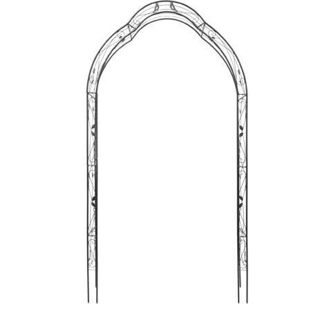 Relaxdays Arche à Rosiers Support De Plantes Grimpantes H X L X P 255 X 137 X 39 Cm Jardin Terrasse Petits Oiseaux Fer époxy, Noir 5 Relaxdays Arche à Rosiers Support De Plantes Grimpantes H X L X P 255 X 137 X 39 Cm Jardin Terrasse Petits Oiseaux Fer époxy, Noir – Image 3