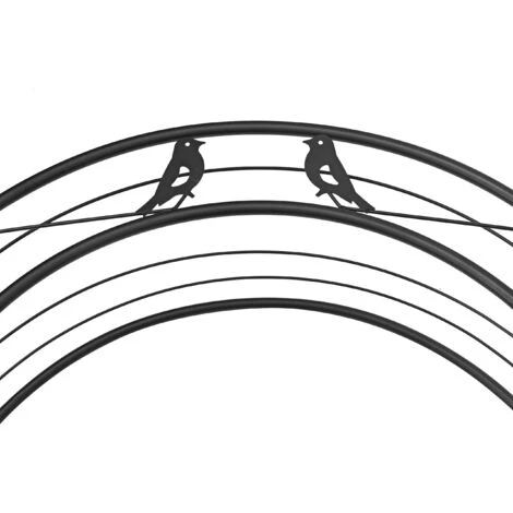 Relaxdays Arche à Rosiers Support De Plantes Grimpantes H X L X P 255 X 137 X 39 Cm Jardin Terrasse Petits Oiseaux Fer époxy, Noir 6 Relaxdays Arche à Rosiers Support De Plantes Grimpantes H X L X P 255 X 137 X 39 Cm Jardin Terrasse Petits Oiseaux Fer époxy, Noir – Image 4