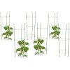 RELAXDAYS 6x Cage à Tomates Tuteur Plantes Grimpantes, Support à 3 Anneaux, Jardin, Balcon, Set De 2, 76 Cm Long, Vert -Accessoire de culture Soldes Boutique 10368214 1