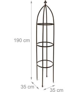 Relaxdays Arceau De Jardin Arche Rosiers Plantes Grimpantes Pergola Obélisque De Jardin Support Tuteur Métal 190 Cm -Accessoire de culture Soldes Boutique 10498776 4