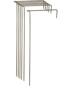 HARROD HORTICULTURAL Support à Plantes En Acier (Lot De 6) 75 Cm Vert - Vert Olive Foncé