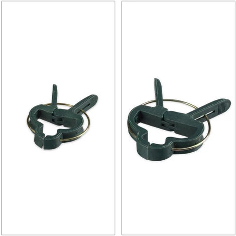 Relaxdays Set D’attache Plantes Set De 110 Pièces. Clips Stables, Fils Fournis Le Cutter, Tuteur Roses, Tomates, Vert 4 Relaxdays Set D’attache Plantes Set De 110 Pièces. Clips Stables, Fils Fournis Le Cutter, Tuteur Roses, Tomates, Vert – Image 2