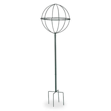 Relaxdays Tuteur De Jardin 118,5 Cm Boule Ronde, Colonne Rosier, Arche Plante Grimpante, Set 2 Métal, Arceau, Vert Foncé 4 Relaxdays Tuteur De Jardin 118,5 Cm Boule Ronde, Colonne Rosier, Arche Plante Grimpante, Set 2 Métal, Arceau, Vert Foncé – Image 2