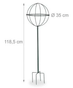 Relaxdays Tuteur De Jardin 118,5 Cm Boule Ronde, Colonne Rosier, Arche Plante Grimpante, Set 2 Métal, Arceau, Vert Foncé 11 Relaxdays Tuteur De Jardin 118,5 Cm Boule Ronde, Colonne Rosier, Arche Plante Grimpante, Set 2 Métal, Arceau, Vert Foncé -Accessoire de culture Soldes Boutique 13884338 5