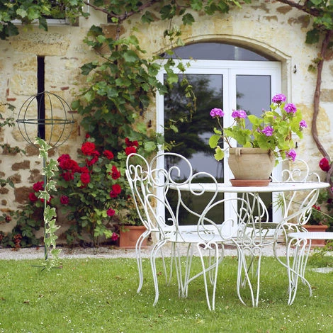 Relaxdays Tuteur De Jardin H 157 Cm, Boule Ronde, Colonne Rosier, Arche Plante Grimpante, Set 2 Métal Arceau, Vert Foncé 4 Relaxdays Tuteur De Jardin H 157 Cm, Boule Ronde, Colonne Rosier, Arche Plante Grimpante, Set 2 Métal Arceau, Vert Foncé – Image 2