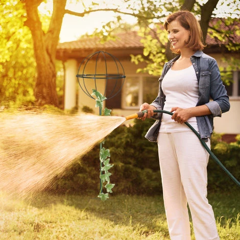 Relaxdays Tuteur De Jardin H 157 Cm, Boule Ronde, Colonne Rosier, Arche Plante Grimpante, Set 2 Métal Arceau, Vert Foncé 5 Relaxdays Tuteur De Jardin H 157 Cm, Boule Ronde, Colonne Rosier, Arche Plante Grimpante, Set 2 Métal Arceau, Vert Foncé – Image 3