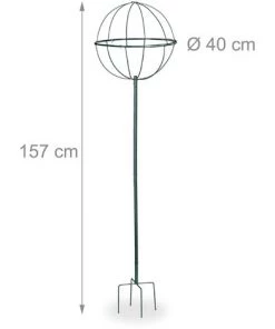 Relaxdays Tuteur De Jardin H 157 Cm, Boule Ronde, Colonne Rosier, Arche Plante Grimpante, Set 2 Métal Arceau, Vert Foncé 10 Relaxdays Tuteur De Jardin H 157 Cm, Boule Ronde, Colonne Rosier, Arche Plante Grimpante, Set 2 Métal Arceau, Vert Foncé -Accessoire de culture Soldes Boutique 13884344 4