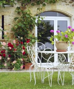 Relaxdays Tuteur De Jardin Oiseau Colonne Rosier Arche Plante Grimpante Set 2 Métal H 117 Cm Et 97 Cm Arceau, Blanc -Accessoire de culture Soldes Boutique 13884363 3