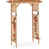 Relaxdays Arche De Rosiers En Bois XXL, Gros Pergola Jardin Bois, Tuteur Jardin Résistant, Large 230X162X79cm, Orange