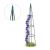 Relaxdays Tuteur Jardin, Pyramide Haute 192 Cm, Colonne Rosier, Arche Plante Grimpante, Arceau , Fer, Vert Foncé -Accessoire de culture Soldes Boutique 14083535 1