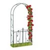 Relaxdays Arche De Rosiers Porte, Arcade, Treillis Plantes Grimpantes, Tuteur Métal, 230 X 113,5 X 36,5 Cm, Vert Foncé -Accessoire de culture Soldes Boutique 14308208 1