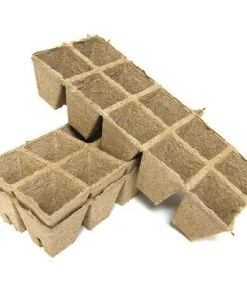 VG GARDEN - LABORATORIUM Pots En Tourbe Carrés Biodégradables - 6 X 6 Cm - 30 Pièces - VG Garden