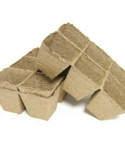 VG GARDEN - LABORATORIUM Pots En Tourbe Carrés Biodégradables - 8 X 8 Cm - 18 Pièces - VG Garden