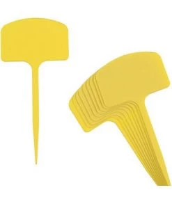 NATURE Lot De 10 étiquettes Pour Plantes En Plastique - Jaune