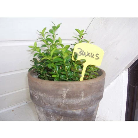 NATURE Lot De 10 étiquettes Pour Plantes En Plastique - Jaune 4 NATURE Lot De 10 étiquettes Pour Plantes En Plastique - Jaune – Image 2