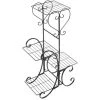 INSMA Plante Support Pot De Fleur Etagere Metal 4 Niveaux Noir -Accessoire de culture Soldes Boutique 18383553 1