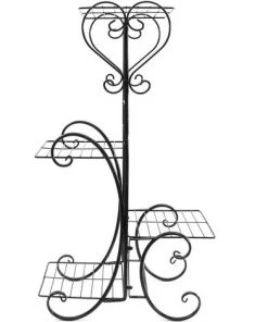 INSMA Plante Support Pot De Fleur Etagere Metal 4 Niveaux Noir -Accessoire de culture Soldes Boutique 18383553 3