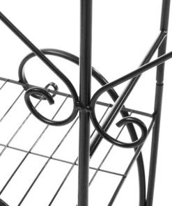 INSMA Plante Support Pot De Fleur Etagere Metal 4 Niveaux Noir -Accessoire de culture Soldes Boutique 18383553 5