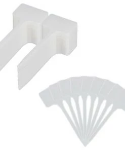 Relaxdays étiquettes à Planter En Lot De 100, à Inscrire, Parterre Et Pousses, H X L 14,5x5,5 Cm, Plastique, Blanc