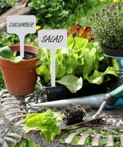 Relaxdays étiquettes à Planter En Lot De 100, à Inscrire, Parterre Et Pousses, H X L 14,5x5,5 Cm, Plastique, Blanc -Accessoire de culture Soldes Boutique 19215471 3