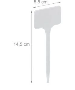 Relaxdays étiquettes à Planter En Lot De 100, à Inscrire, Parterre Et Pousses, H X L 14,5x5,5 Cm, Plastique, Blanc -Accessoire de culture Soldes Boutique 19215471 5