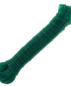 PrimeMatik - Corde à Linge PVC Avec âme En Fil 30 M X 3 Mm Vert