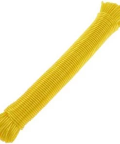 PrimeMatik - Corde à Linge PVC Avec âme En Polypropylène 30 M X 3 Mm Jaune