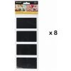 SECURIT Lot De 8 étiquettes Ardoises Adhésives - Forme Rectangle - 0.004 - Noir -Accessoire de culture Soldes Boutique 19943478 1