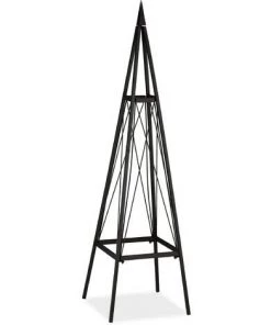 Relaxdays Tuteur Rosier Grimpant, Carré, Autonome, Vignes, Jardin, Résistant Aux Intempéries, Fer, Hauteur: 132 Cm, Noir -Accessoire de culture Soldes Boutique 20085568 2