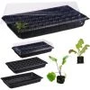 Relaxdays Mini Serre, Pour L’intérieur, 50 Plantes, Couvercle, Semis, Terrasse, Balcon, Plastique, 55,5 X 29 Cm, Noir -Accessoire de culture Soldes Boutique 20201251 1