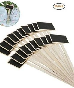 BEARSU Plantes Signes Mini Tableaux En Bois Plantes Étiquettes Étiquettes Plantes Signes Les Signes 7.4 * 5.4 * 0.3Cm Sont Pratiques Pour Les Jardiniers, 20 Pièces