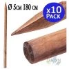 SUINGA Pack 10 X Piquet D'arbre Ø5 Cm X 180cm, Poteaux Bois Ronds Avec Piquets, Palissades, Piquets De Fixation, Piquets -Accessoire de culture Soldes Boutique 27211929 1