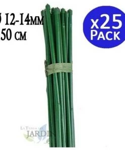 SUINGA Tutor Bambou Plastifié 150 Cm, Diamètre 12-14 Mm.