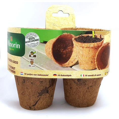 VILMORIN 16 Godets Coco Ø8cm 2 VILMORIN 16 Godets Coco Ø8cm