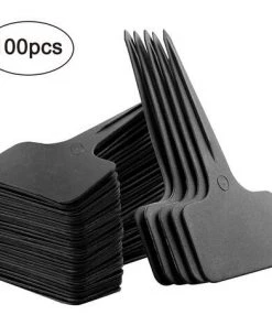 ABCRITAL 100 Pièces Étiquettes De Plantes En Plastique Étiquettes De Jardin De Type T Pour Pépinière Étanche