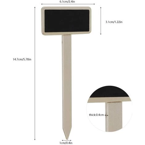 BARES Étiquettes Potager, HICOO Mini Tableau En Bois Étiquettes Pour Plantes Pour Pot De Fleur Graine En Pot Herbes Légumes 40Pcs 4 BARES Étiquettes Potager, HICOO Mini Tableau En Bois Étiquettes Pour Plantes Pour Pot De Fleur Graine En Pot Herbes Légumes 40Pcs – Image 2
