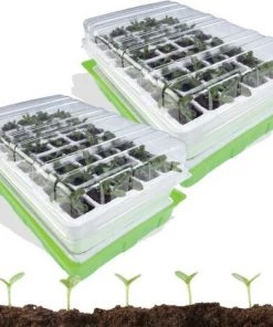 Accessoire de culture Soldes Boutique 24 IDMARKET Kit De Germination 40 Godets Lot X2 Pour Semis