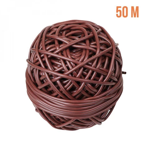 Bobine De Lien Tube Creux Antigel En PVC - Diam 3 Mm X 50 M - Marron - Linxor - Marron 4 Bobine De Lien Tube Creux Antigel En PVC - Diam 3 Mm X 50 M - Marron - Linxor - Marron – Image 2
