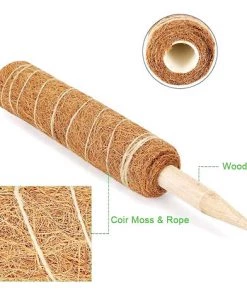 ASUPERMALL 1/2/3/4 Pcs 450Mm Tuteur Pour Végétaux Totem De Fibre De Coco Bâton De Mousse Fibre Plante Grimpante Support Totem Poteau Pour L'Extension De Support De Plante, 1 Pc - 1 Pc -Accessoire de culture Soldes Boutique 28500248 4