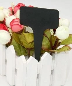 BRIDAY 100 Pcs Épais En Plastique Marqueurs Plant Étiquettes Noir T Type Jardin Plant Étiquettes Étanche -Accessoire de culture Soldes Boutique 28543272 4
