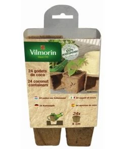 Vilmorin - 24 Godets Coco Carres 8cm