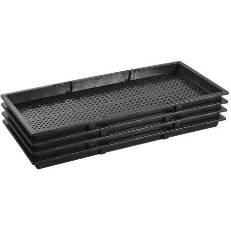 Perle Rare Plateau De Semis De Germination Hydroponique Sans Sol Plateau De Semis à Fond Plat Jardinage Domestique Plantation De Semis Plateau De Semis (56 * 24 * 3,5 Noir) 4 Pièces 3 Perle Rare Plateau De Semis De Germination Hydroponique Sans Sol Plateau De Semis à Fond Plat Jardinage Domestique Plantation De Semis Plateau De Semis (56 * 24 * 3,5 Noir) 4 Pièces