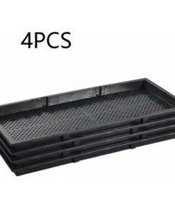 ILoveMilan Plateau De Semis De Germination Hydroponique Sans Sol Plateau De Semis à Fond Plat Jardinage Domestique Plantation De Semis Plateau De Semis (56 * 24 * 3, 5 Noir) 4 Pièces -Accessoire de culture Soldes Boutique 30093698 3