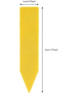 BRIDAY 200 Pièces En Plastique Plante Nom étiquette Fleur étiquette Marqueur Nom De La Graine Piquet étiquettes Pépinière Semis étiquettes Pour Jardin En Pot Herbes Fleurs Légumes(Jaune) -Accessoire de culture Soldes Boutique 30115032 5
