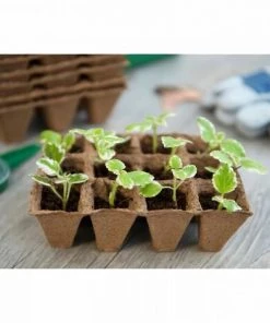 NATURE Lot De 12 Pots Tourbe De 12 Alvéoles - 4x4x5 Cm