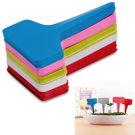 BETTERLIFE Étiquette De Jardinage D'étiquette De Fleur En Forme De T, étiquette De Plante En Plastique, étiquette De Couleur, 250PC, Couleur Aléatoire 4 BETTERLIFE Étiquette De Jardinage D'étiquette De Fleur En Forme De T, étiquette De Plante En Plastique, étiquette De Couleur, 250PC, Couleur Aléatoire – Image 2