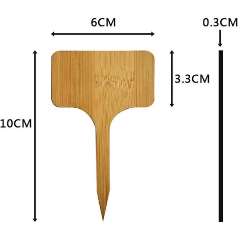 ILOVEMILAN 50Pcs Étiquettes De Plantes En Bambou Avec Un Stylo Marqueur, Plante Tags En Bois De Jardin Marqueurs Pour Graines Pot Herbes Fleurs Légumes (50 Pièces) 4 ILOVEMILAN 50Pcs Étiquettes De Plantes En Bambou Avec Un Stylo Marqueur, Plante Tags En Bois De Jardin Marqueurs Pour Graines Pot Herbes Fleurs Légumes (50 Pièces) – Image 2
