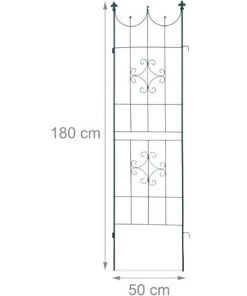 Relaxdays Treillis Jardin Fer Set De 2 Clôture Plante Grimpante Grille Fleurs Arceau Rosier 180 X 50 Cm C, Vert Foncé -Accessoire de culture Soldes Boutique 31796061 5