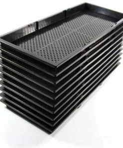 THSINDE 10pcs Plastique Plateau De Culture Plateau Semis Réutilisable Bac Pour Plantation Noir Pour Hydroponique En Serre Germination Des Plantes De Semis